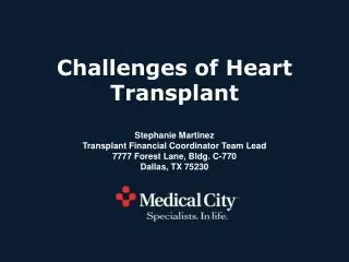 Challenges of Heart Transplant