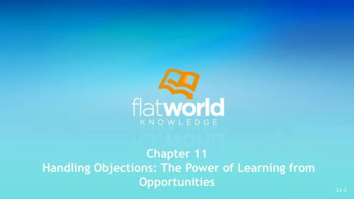 chapter 11 handling objections the power of learning from opportunities