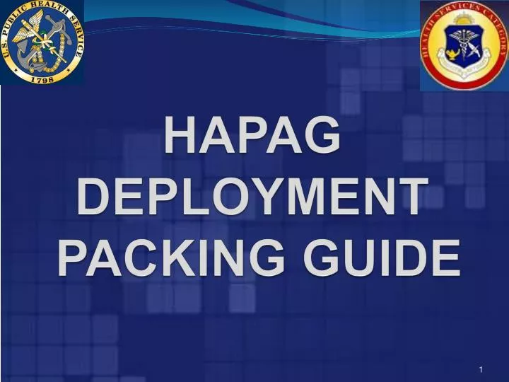 hapag deployment packing guide