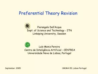 Preferential Theory Revision
