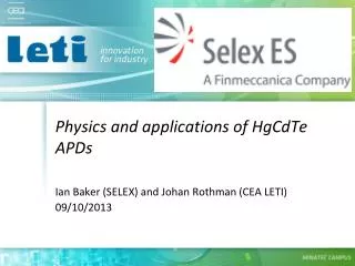 Physics and applications of HgCdTe APDs