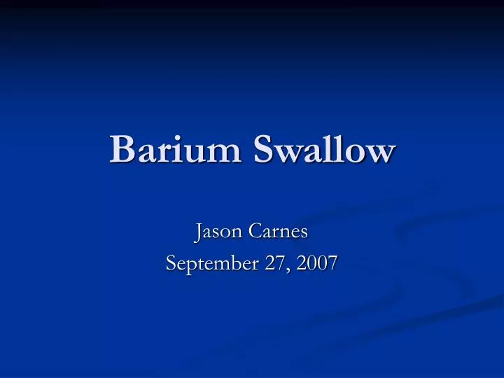 barium swallow