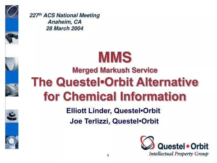 mms merged markush service the questel orbit alternative for chemical information