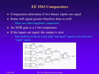 EE 3563 Comparators