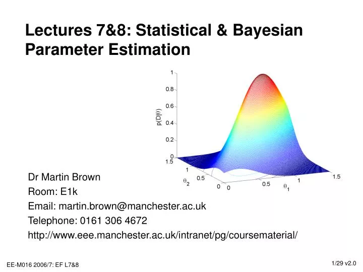 lectures 7 8 statistical bayesian parameter estimation