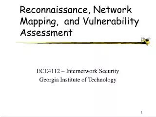 Reconnaissance, Network Mapping, and Vulnerability Assessment
