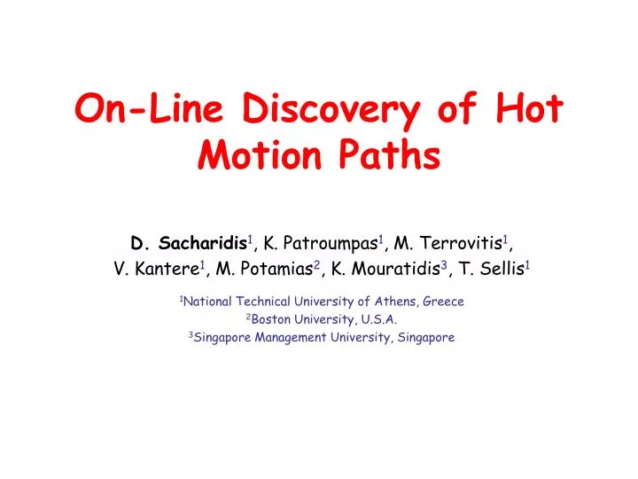 on line discovery of hot motion paths