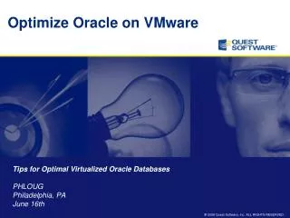 Optimize Oracle on VMware