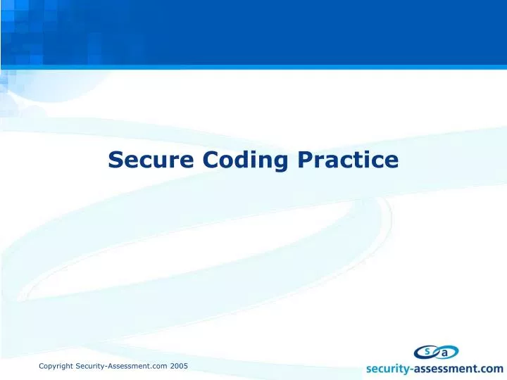secure coding practice