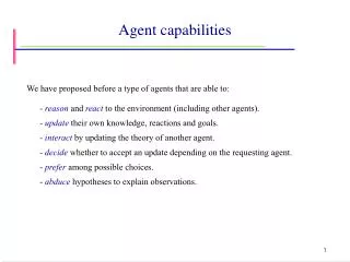 Agent capabilities
