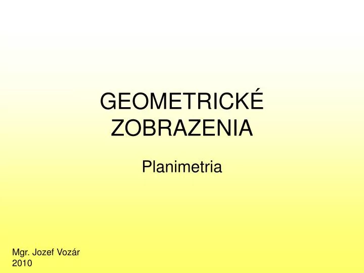 geometrick zobrazenia