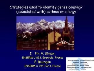 Strategies used to identify genes causing? (associated with) asthma or allergy
