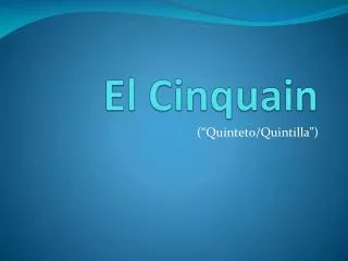 el cinquain
