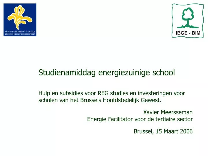 studienamiddag energiezuinige school