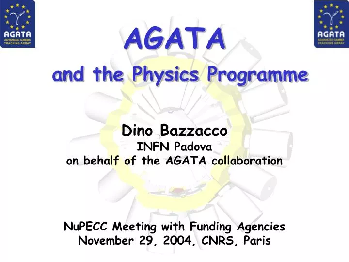agata and the physics programme