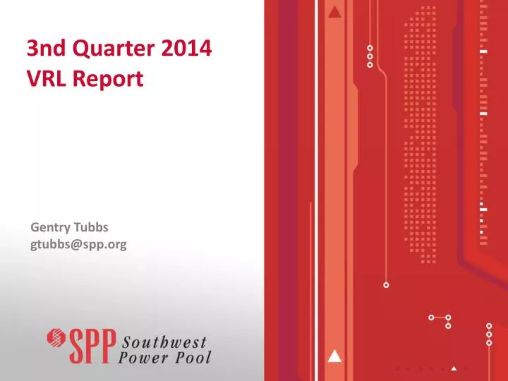 3nd quarter 2014 vrl report