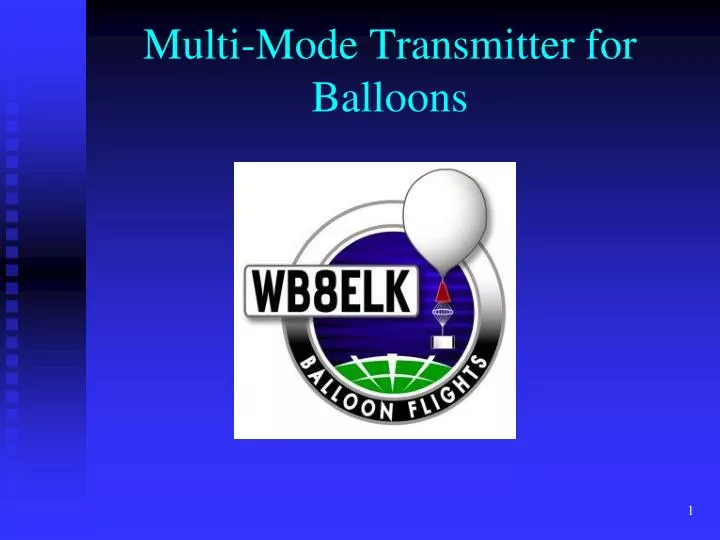 multi mode transmitter for balloons