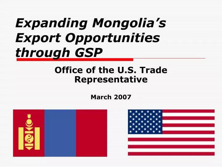 expanding mongolia s export opportunities through gsp