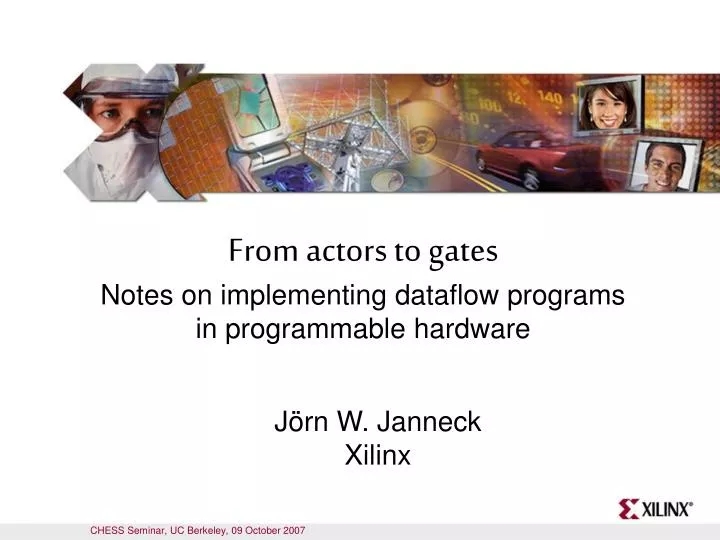 from actors to gates notes on implementing dataflow programs in programmable hardware