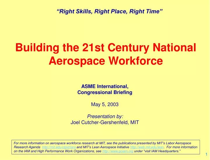 building the 21st century national aerospace workforce