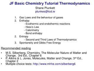 JF Basic Chemistry Tutorial Thermodynamics