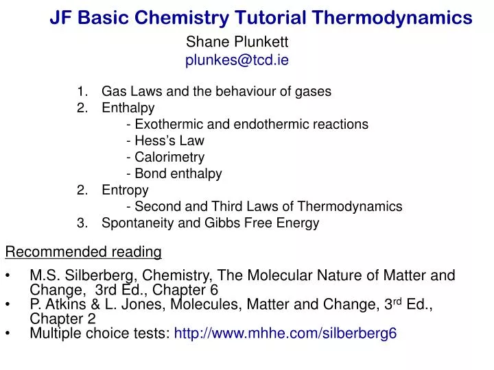 jf basic chemistry tutorial thermodynamics