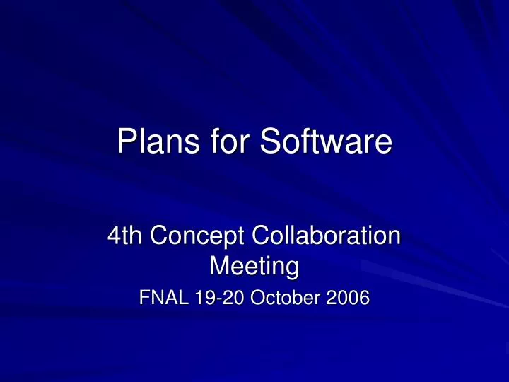 plans for software
