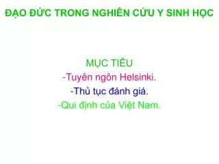 o c trong nghi n c u y sinh h c