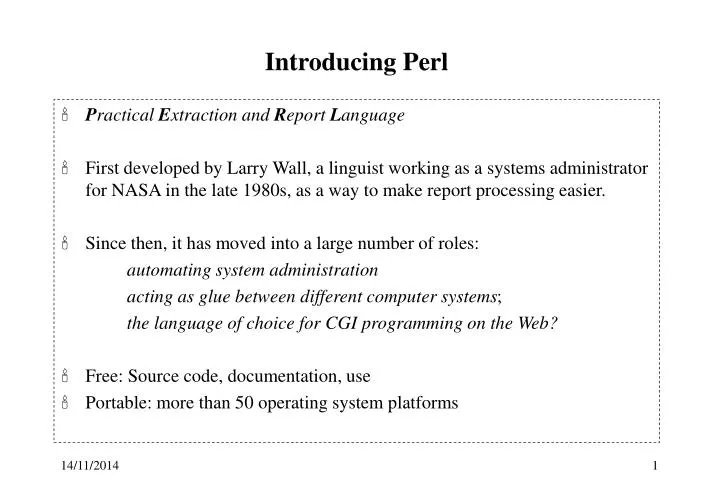 introducing perl