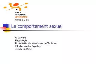 le comportement sexuel