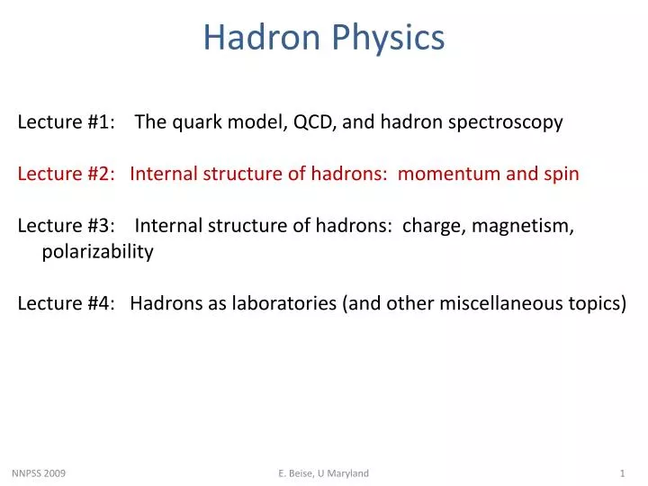 hadron physics