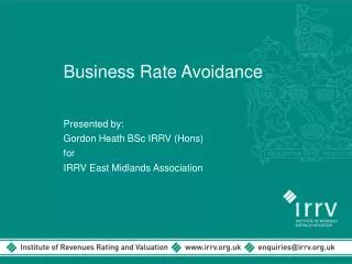 Business Rate Avoidance