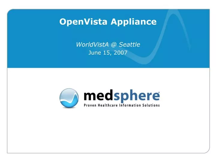 openvista appliance