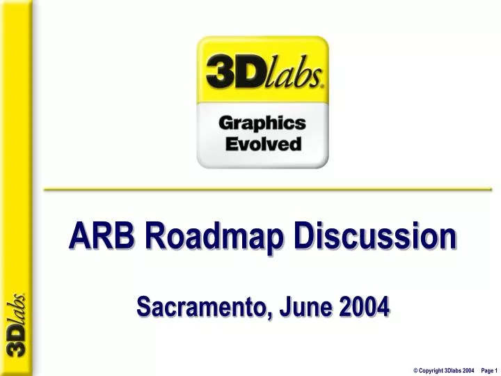arb roadmap discussion