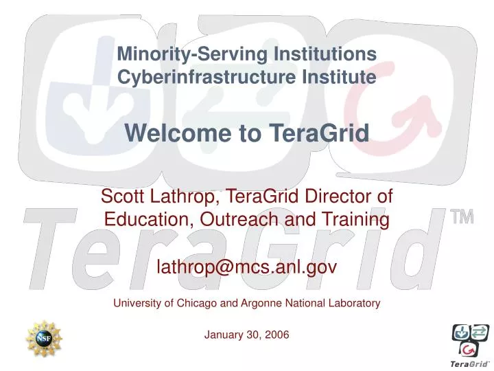minority serving institutions cyberinfrastructure institute welcome to teragrid
