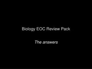 Biology EOC Review Pack