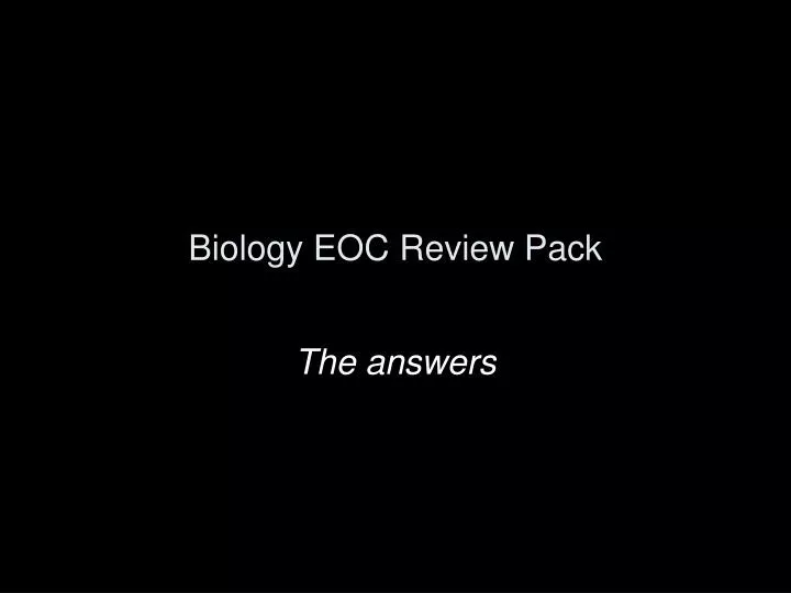 biology eoc review pack