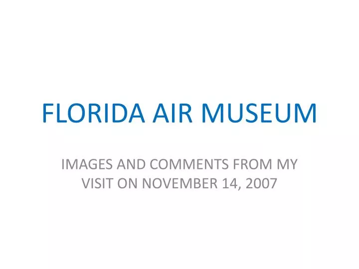florida air museum