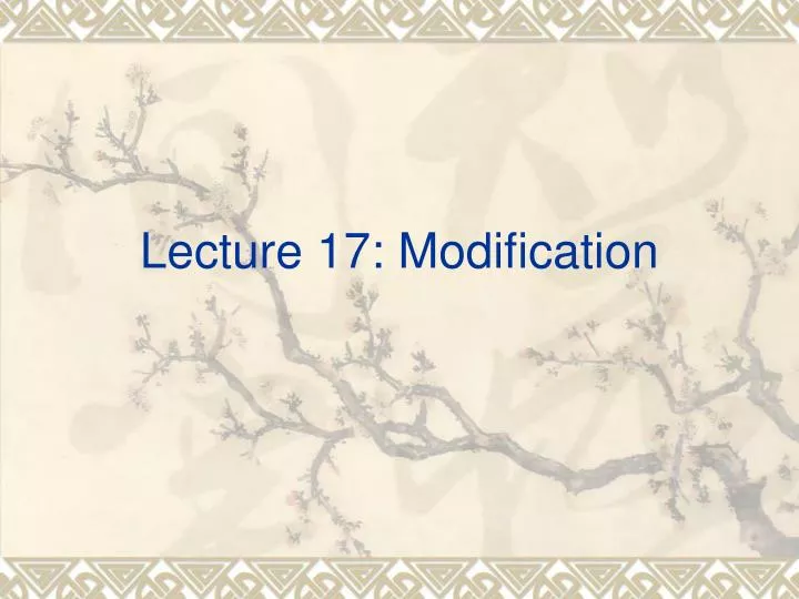 lecture 17 modification