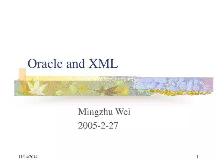 oracle and xml