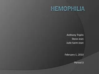 anthony triplin steve jean jude saint jean february 1 2010 period 3