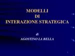 MODELLI DI INTERAZIONE STRATEGICA - slide 1