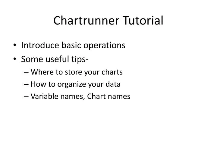 chartrunner tutorial