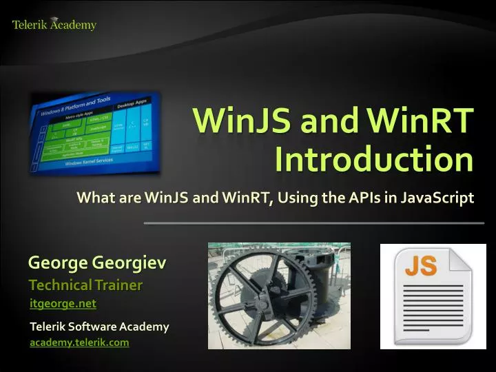 winjs and winrt introduction