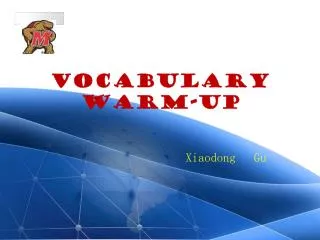 Vocabulary Warm-up