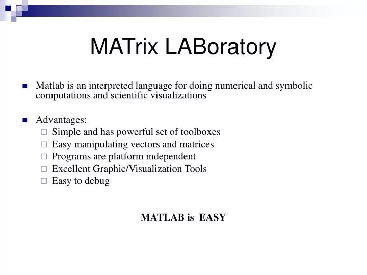 matrix laboratory