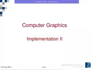 Computer Graphics Implementation II