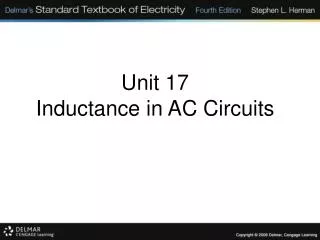 Unit 17 Inductance in AC Circuits