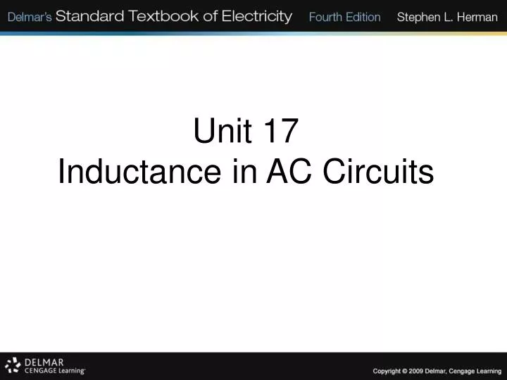 unit 17 inductance in ac circuits