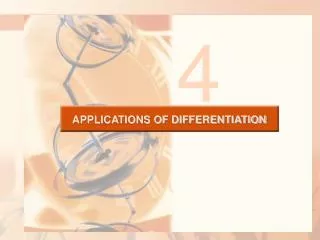 APPLICATIONS OF DIFFERENTIATION